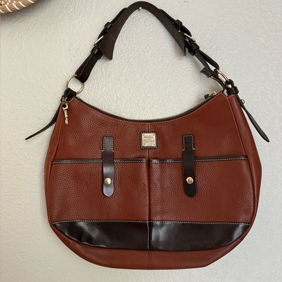 Dooney & Bourke handbag Brown And Dark Brown Single Strap Safari - Picture 1 of 16